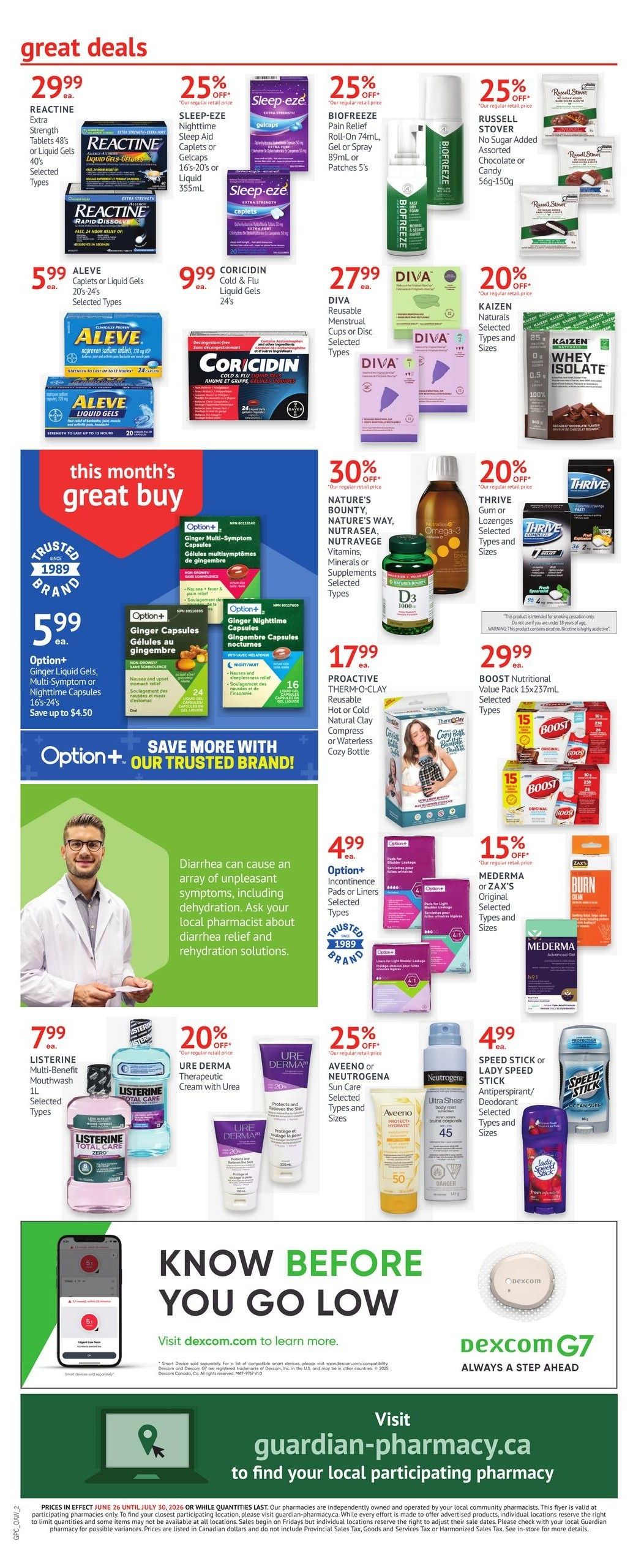 Guardian Pharmacy Monthly Flyer June 26 to July 30