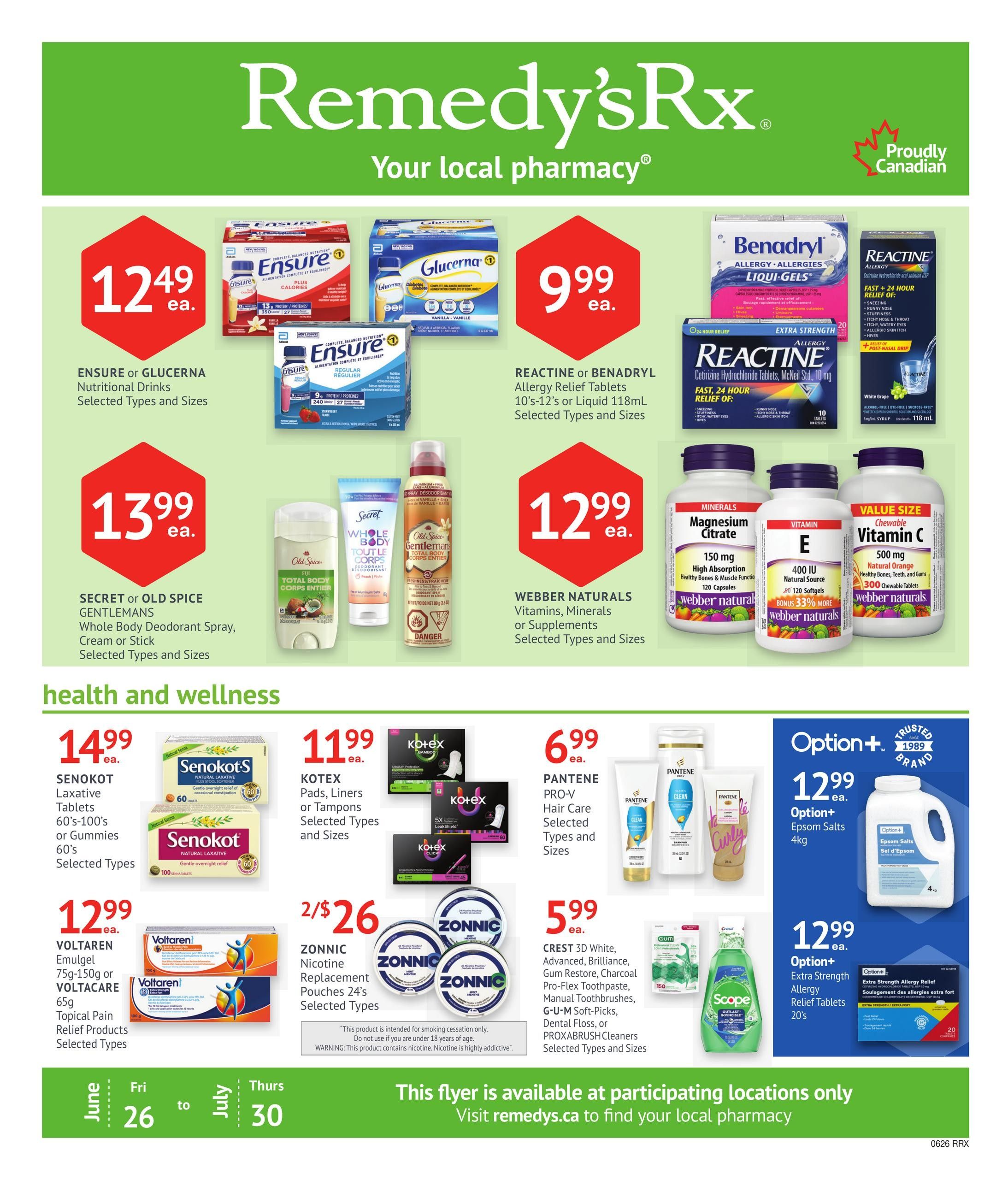 Remedy's RX Monthly Flyer June 26 to July 30