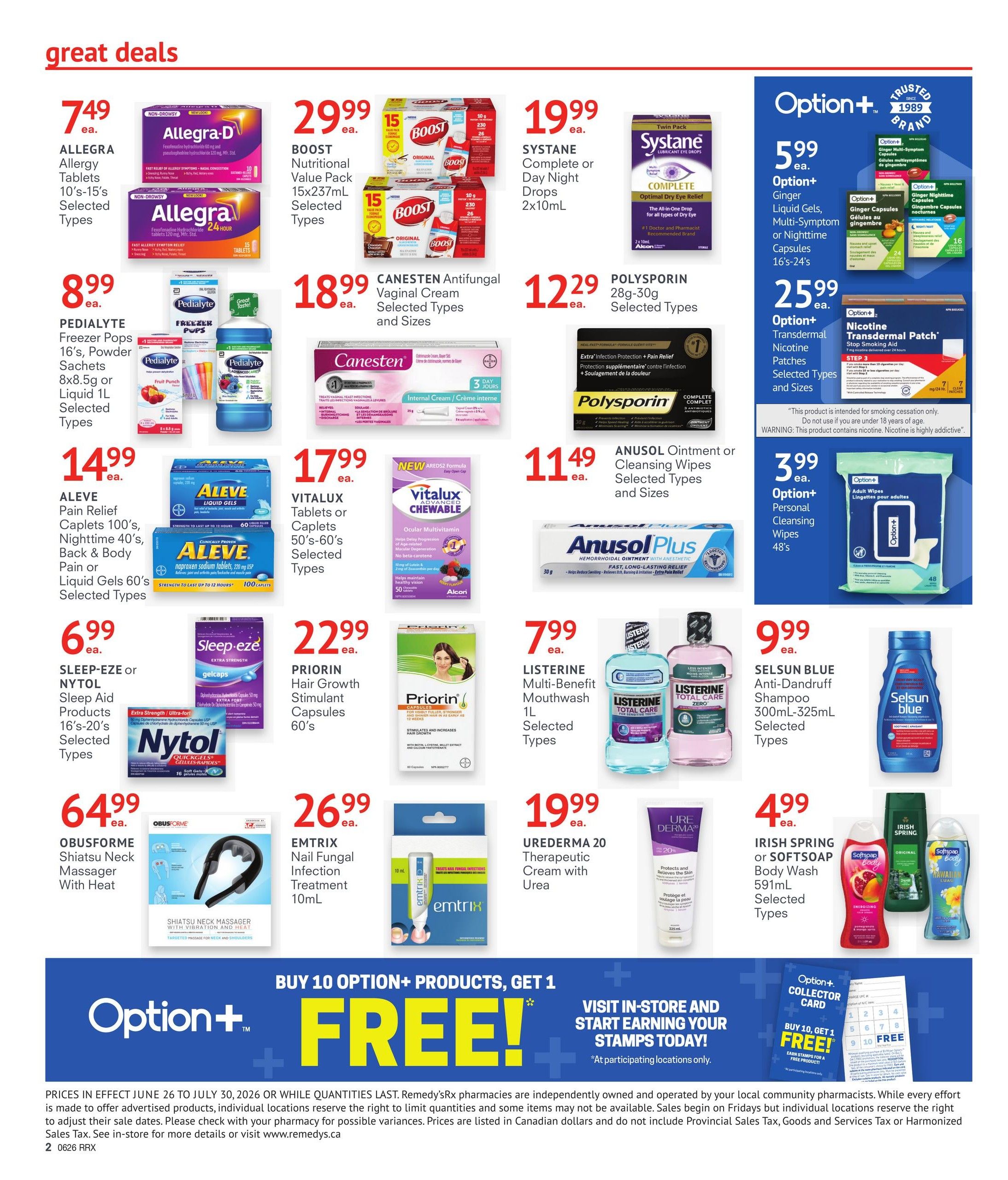 Remedy's RX Monthly Flyer June 26 to July 30