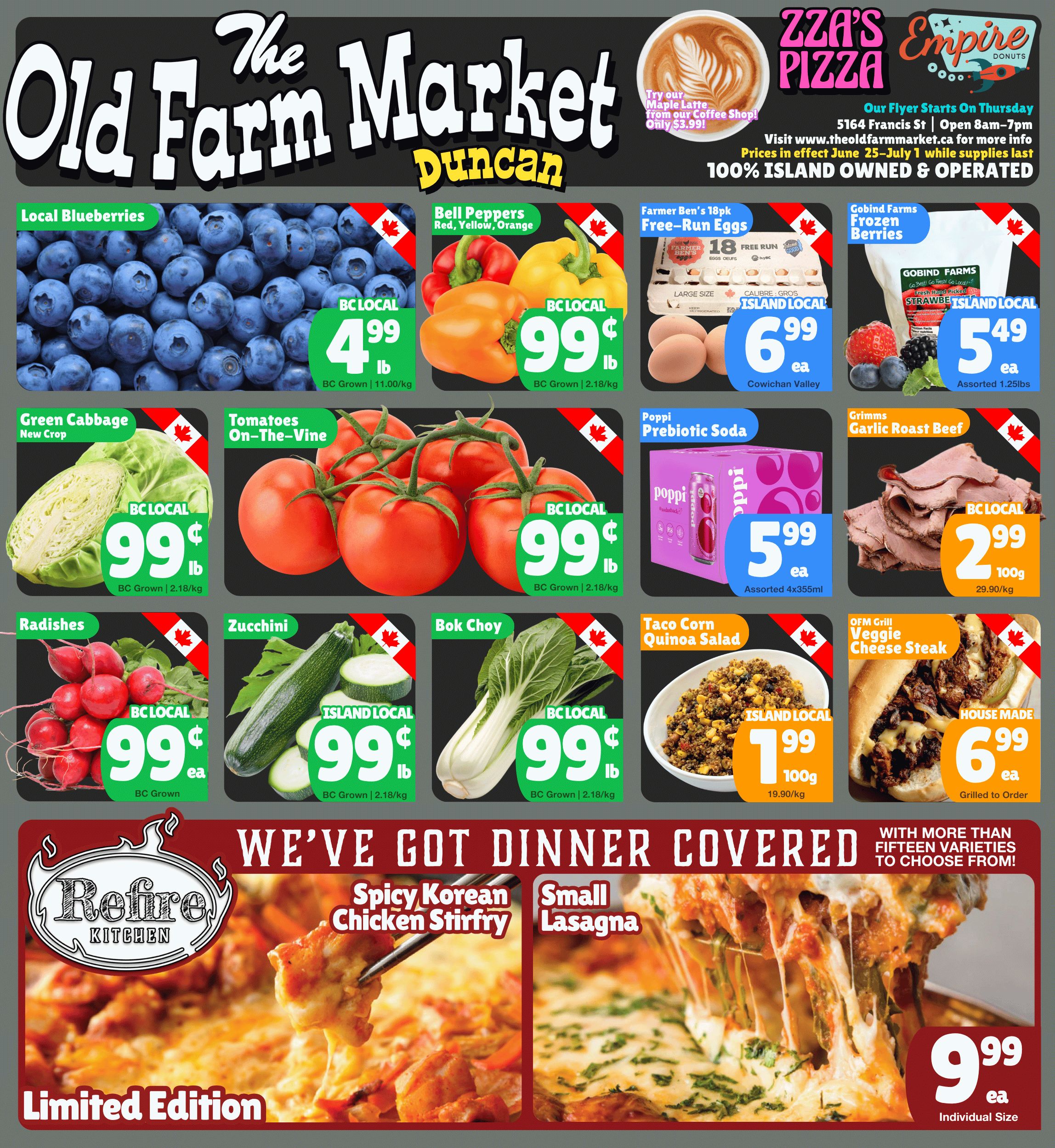 The Old Farm Market (Duncan) Flyer June 25 to July 1