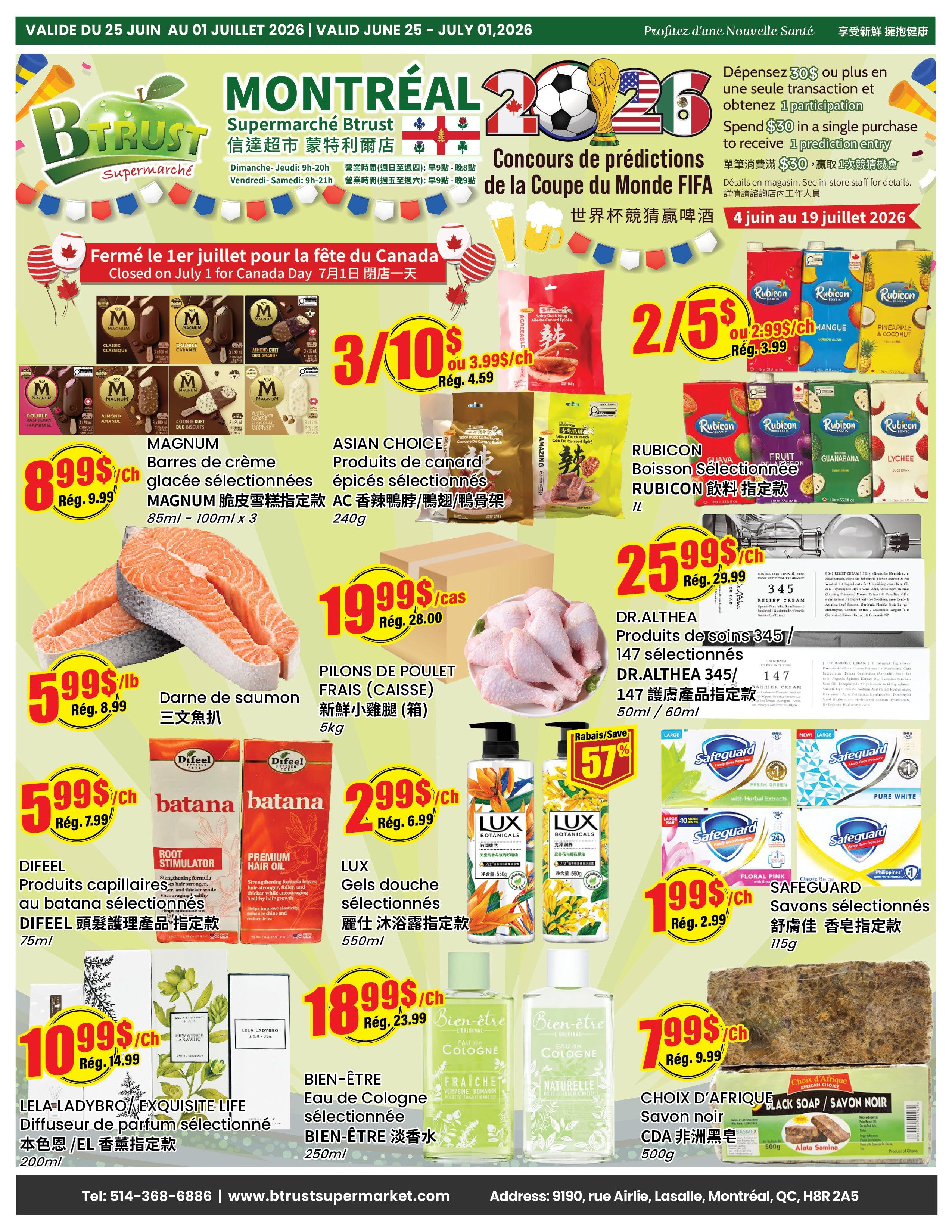 Btrust Supermarket (Montreal) Flyer June 25 to July 1