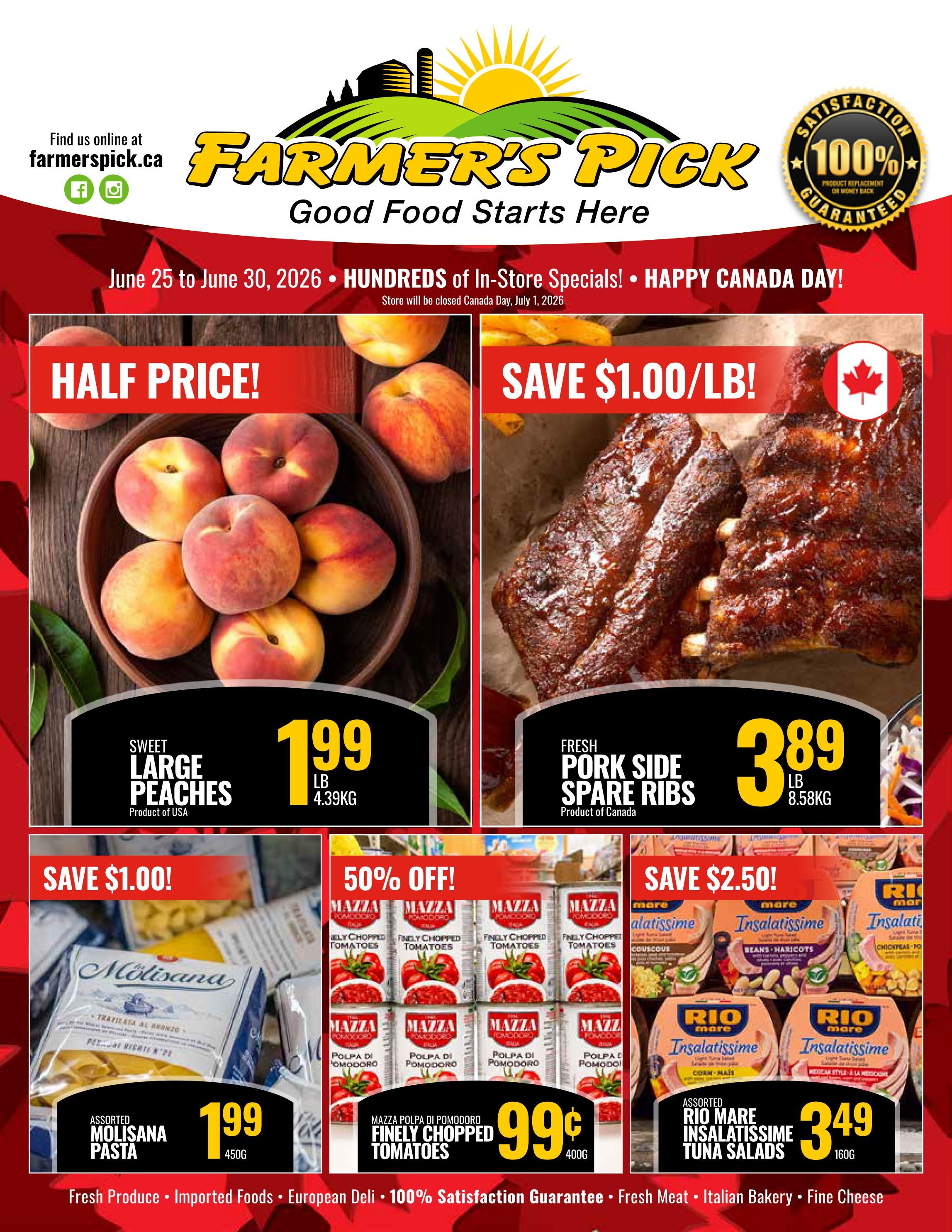 Farmer's Pick Flyer June 25 to 30