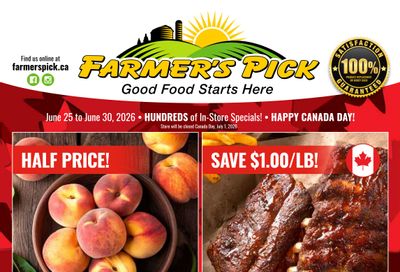 Farmer's Pick Flyer June 25 to 30