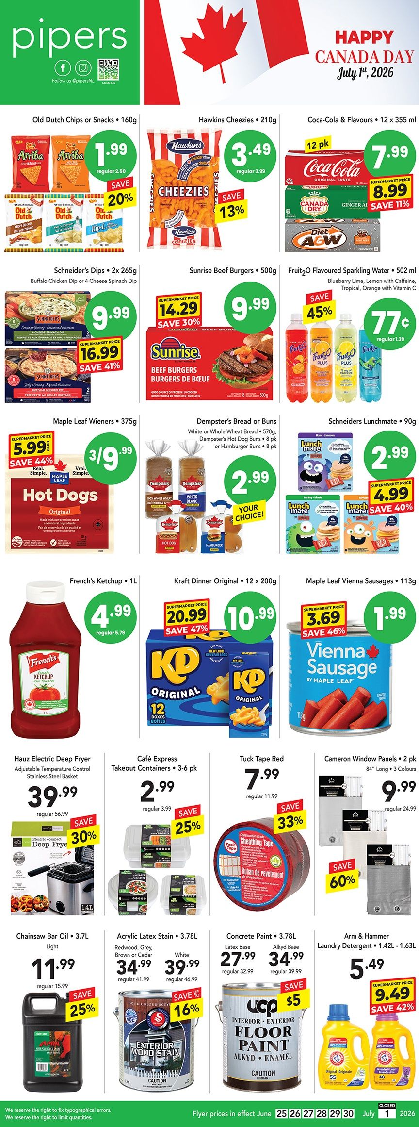 Pipers Superstore Flyer June 25 to July 1