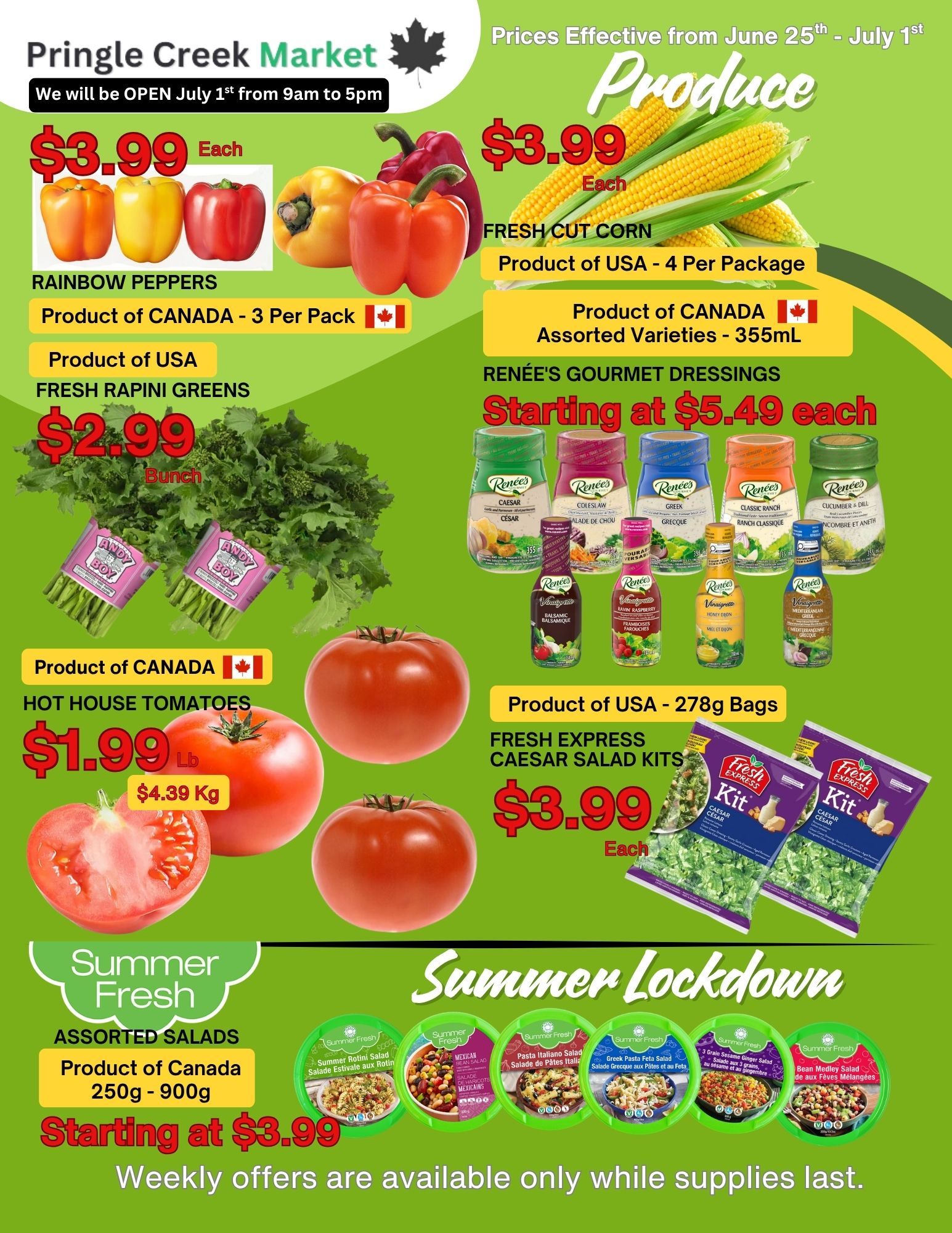 Pringle Creek Market Flyer June 25 to July 1