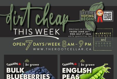 The Root Cellar Flyer June 25 to July 1