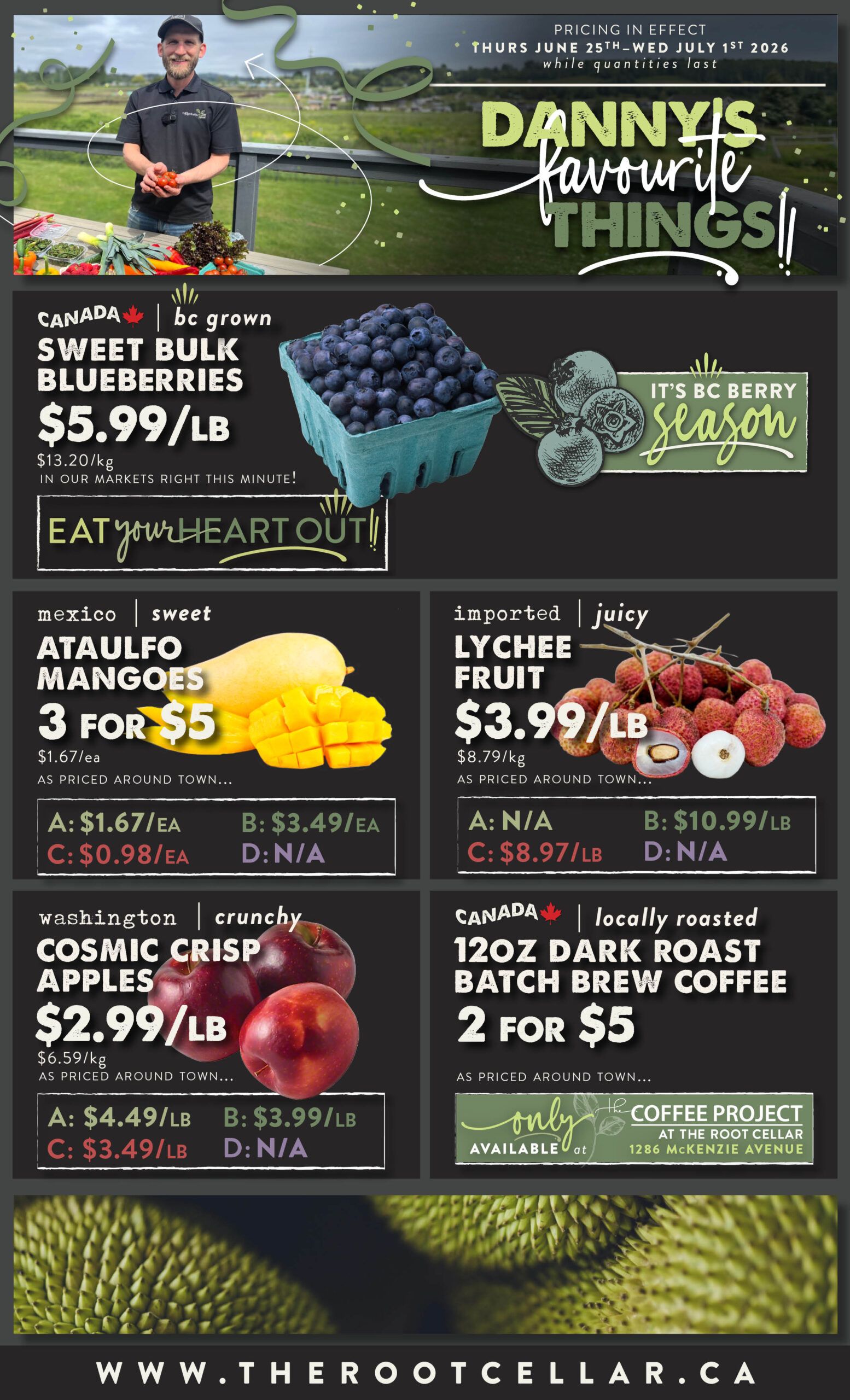 The Root Cellar Flyer June 25 to July 1