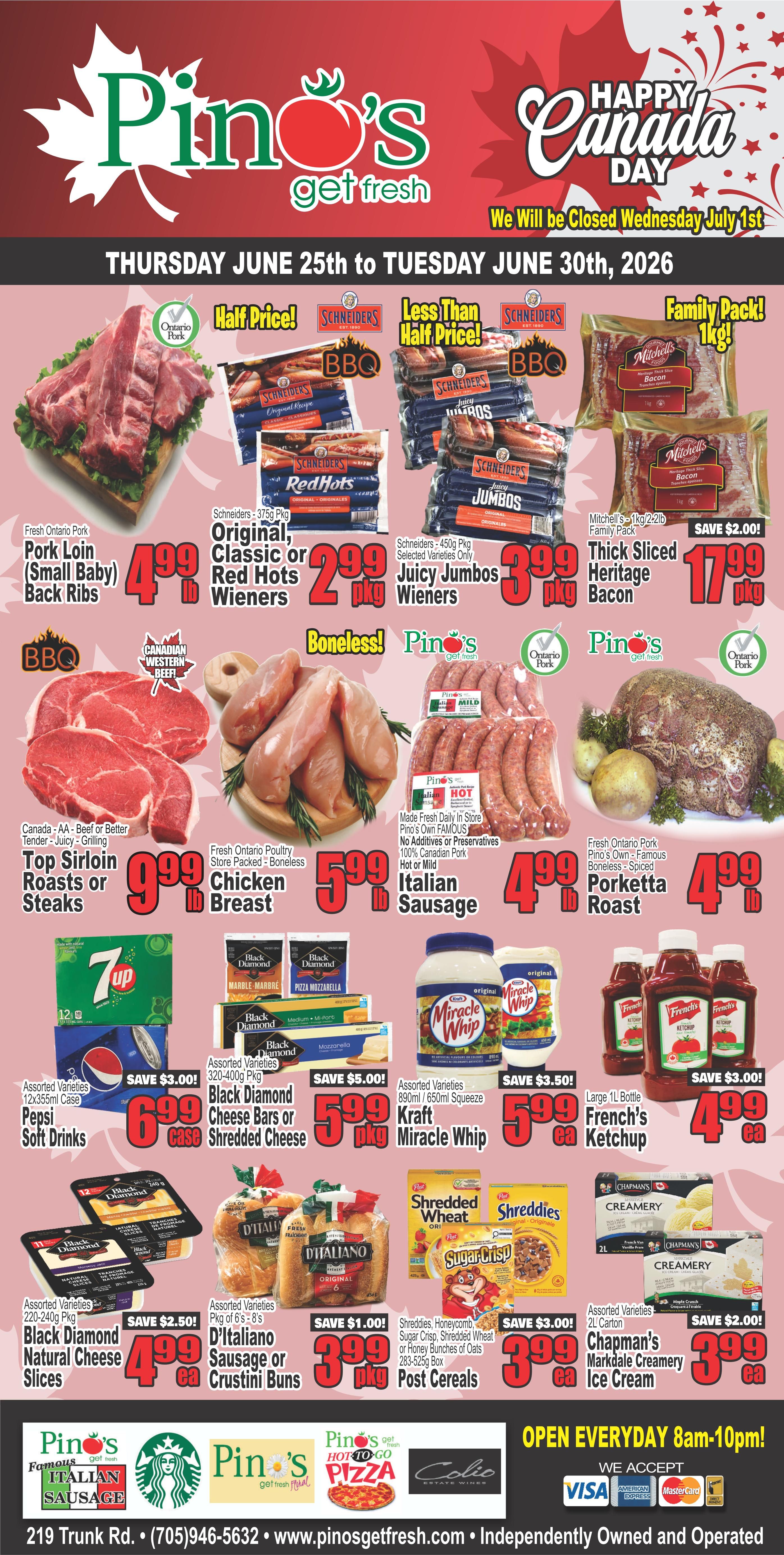Pino's Flyer June 25 to 30
