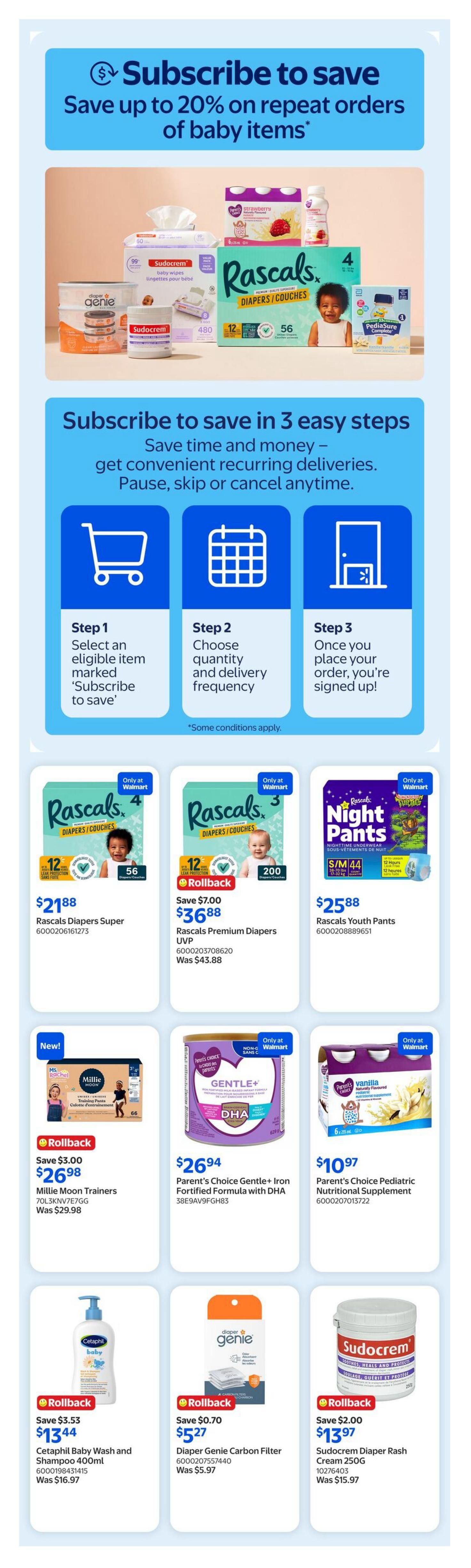 Walmart Baby Event Flyer June 25 to July 1