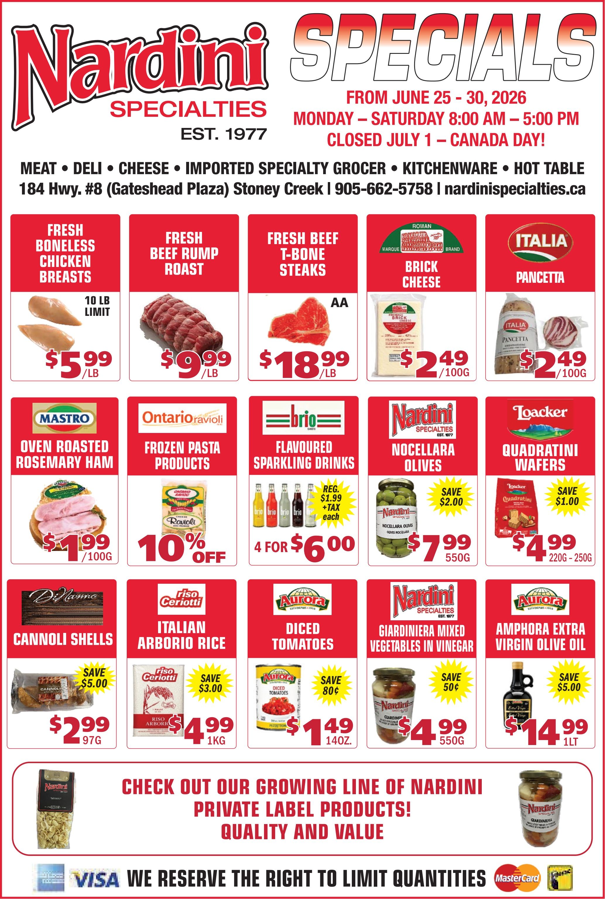 Nardini Specialties Flyer June 25 to 30
