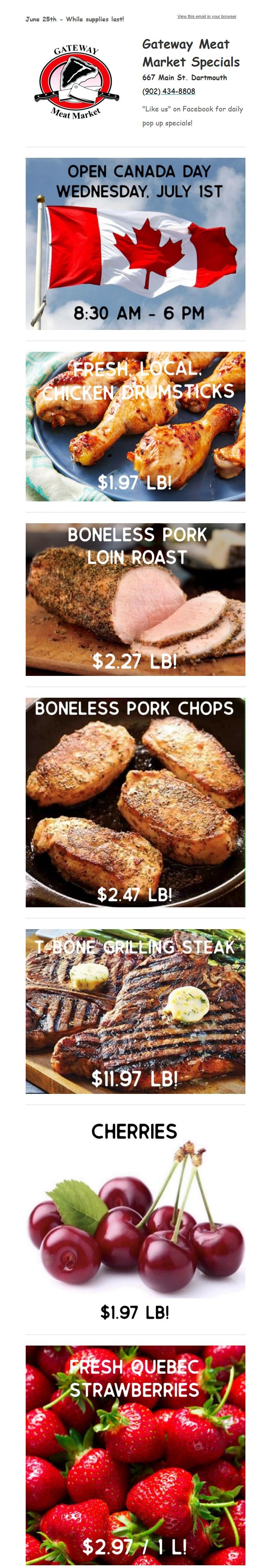 Gateway Meat Market Flyer June 25 to July 1