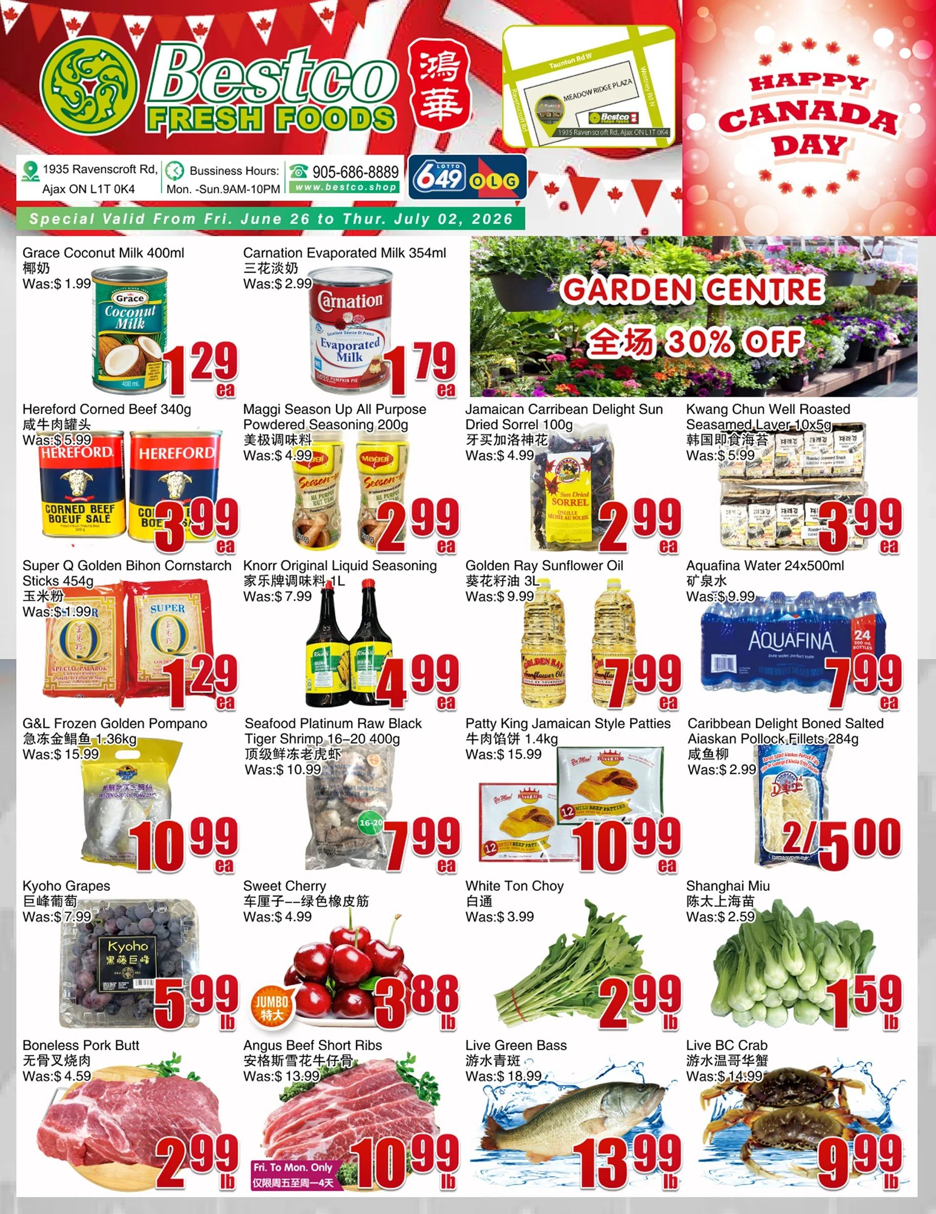 BestCo Food Mart (Ajax) Flyer June 26 to July 2