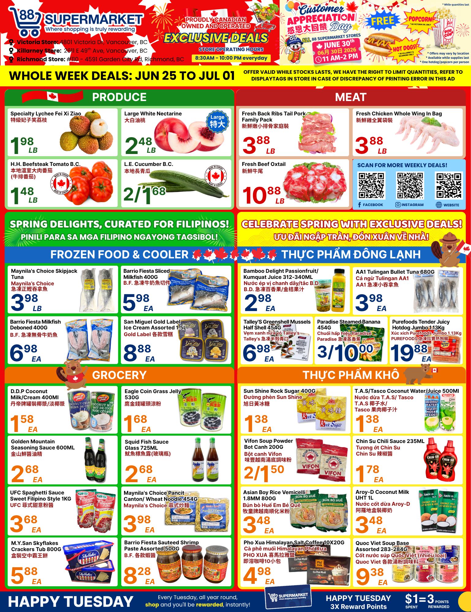 88 Supermarket Flyer June 25 to July 1