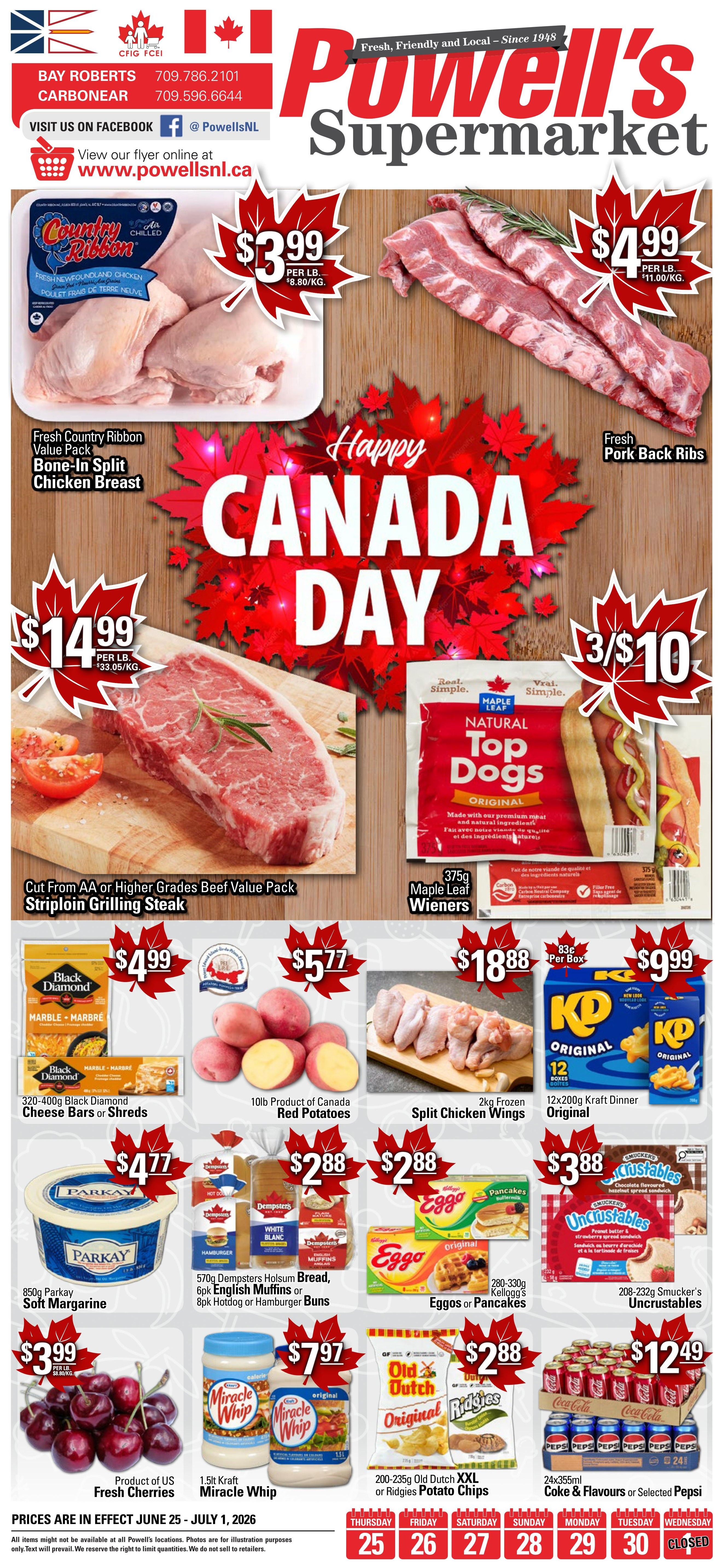 Powell's Supermarket Flyer June 25 to July 1