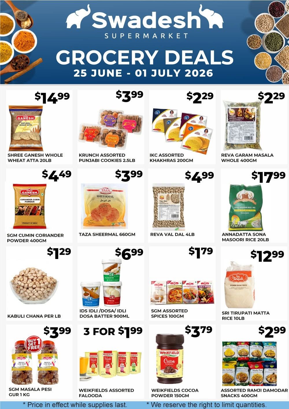 Swadesh Supermarket Flyer June 25 to July 1