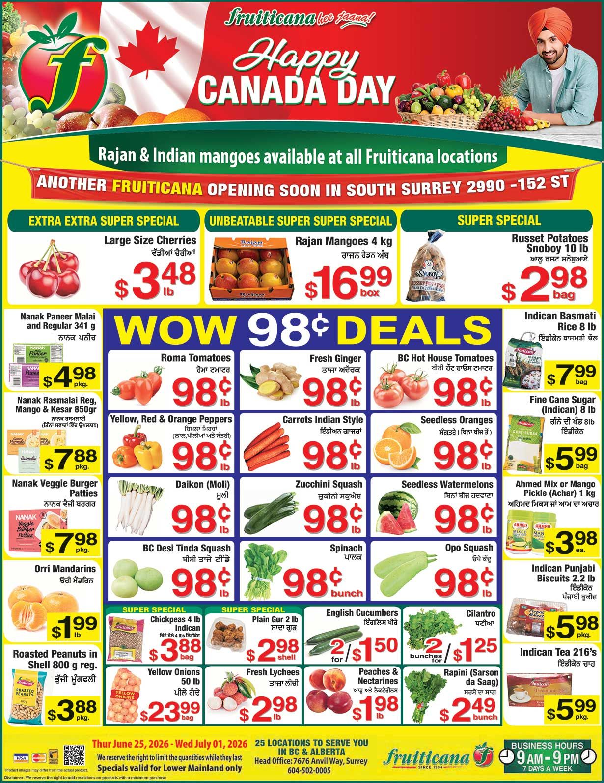 Fruiticana (Greater Vancouver) Flyer June 25 to July 1