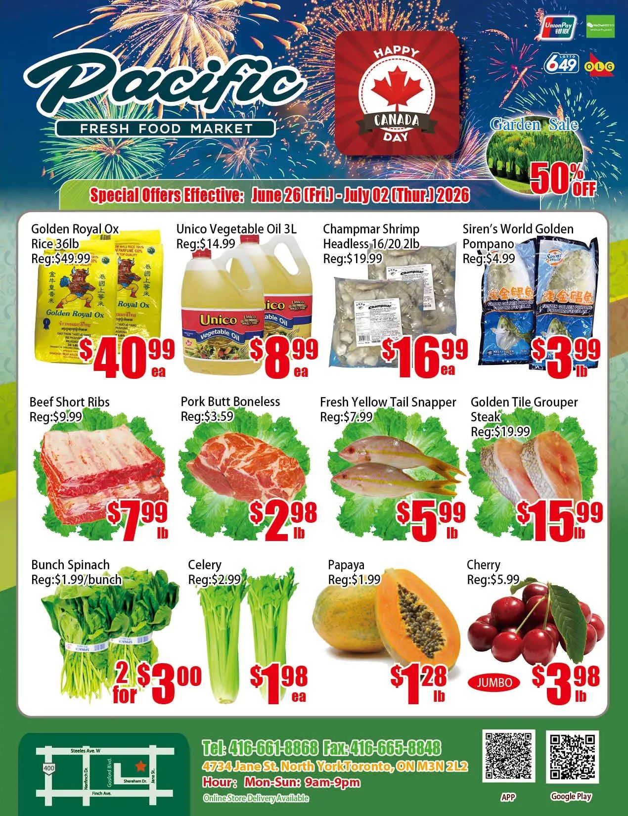 Pacific Fresh Food Market (North York) Flyer June 26 to July 2