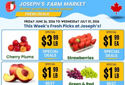 Joseph's Farm Market Flyer June 26 to July 1
