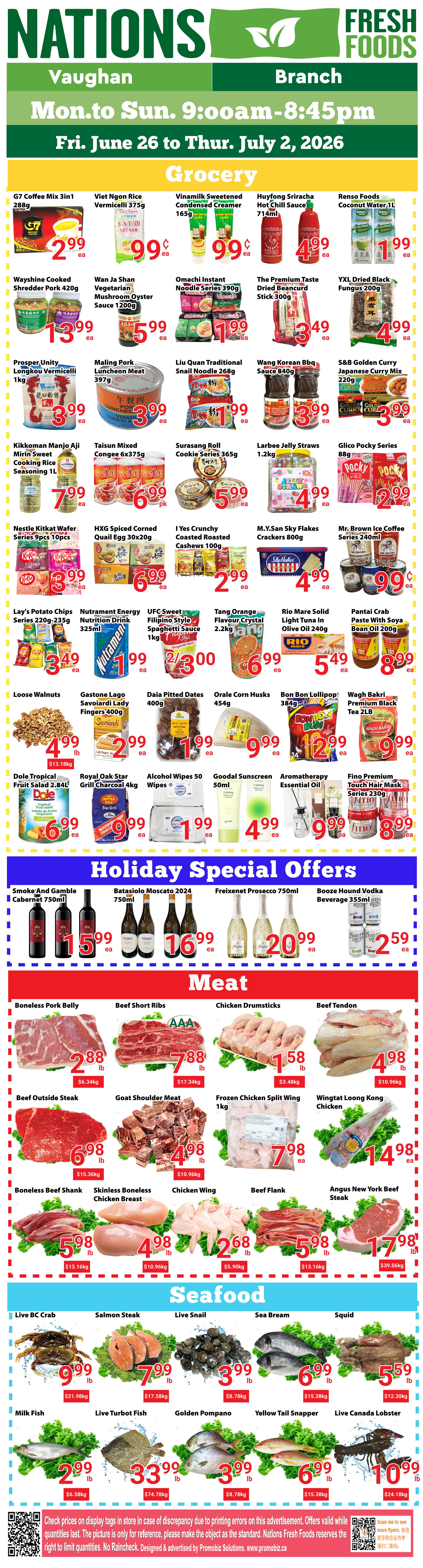 Nations Fresh Foods (Vaughan) Flyer June 26 to July 2