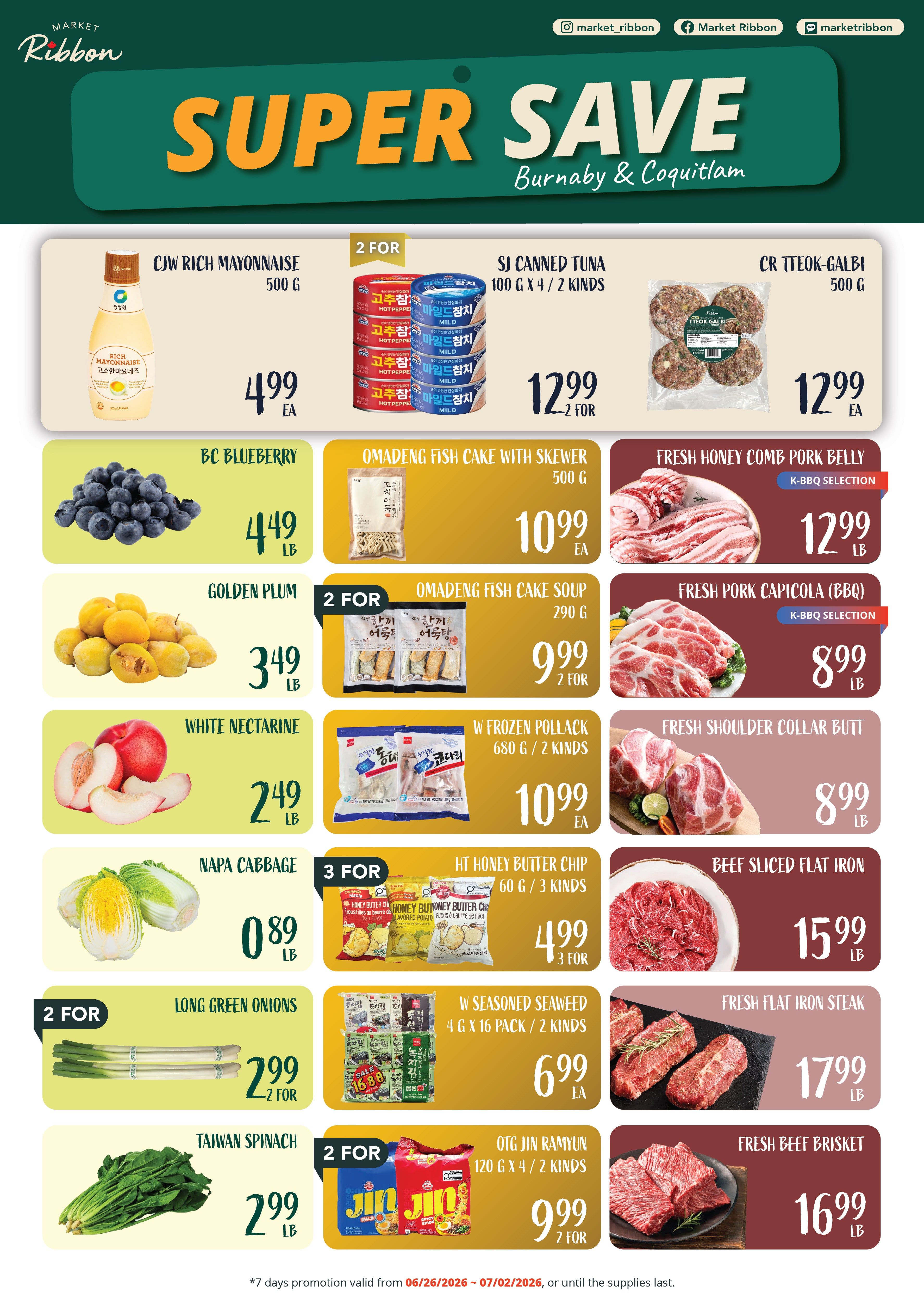 Market Ribbon Flyer June 26 to July 2