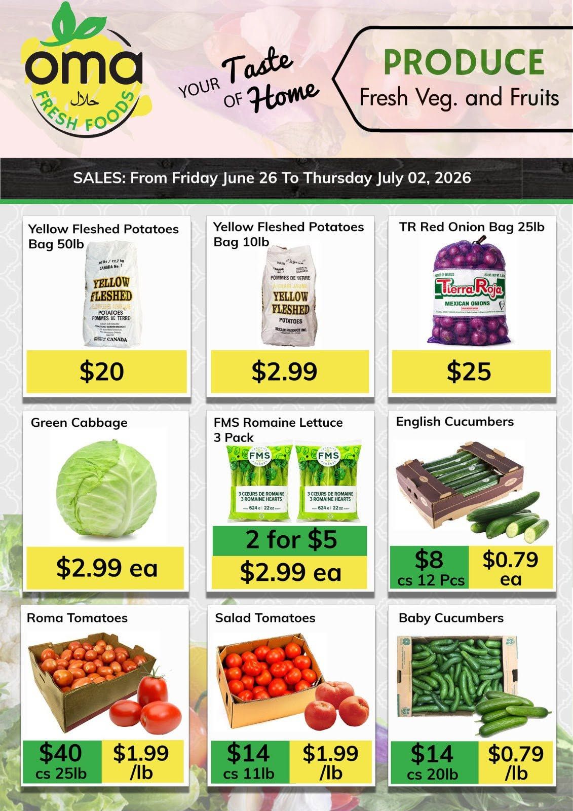 Oma Fresh Foods Flyer June 26 to July 2