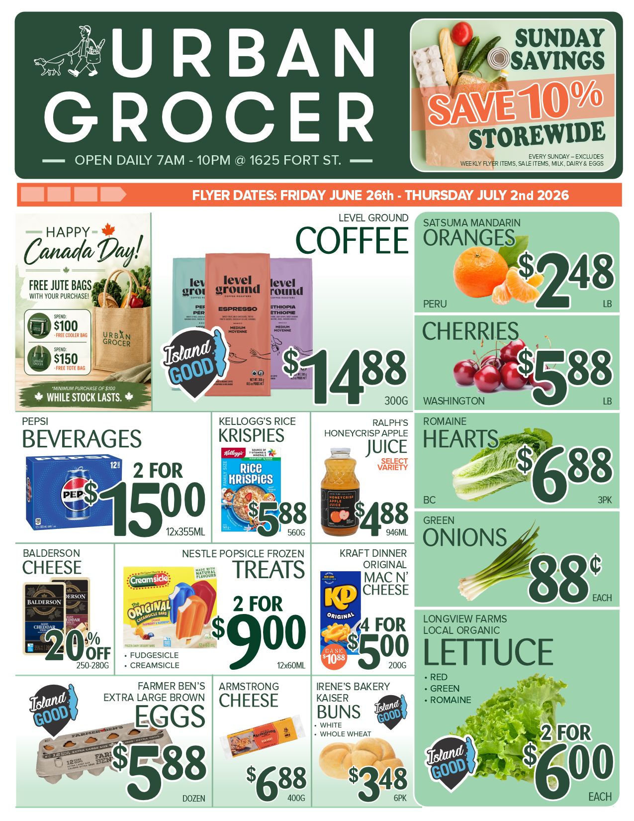 Urban Grocer Flyer June 26 to July 2
