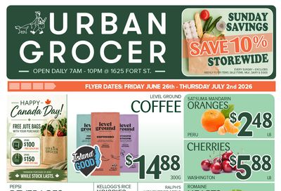 Urban Grocer Flyer June 26 to July 2