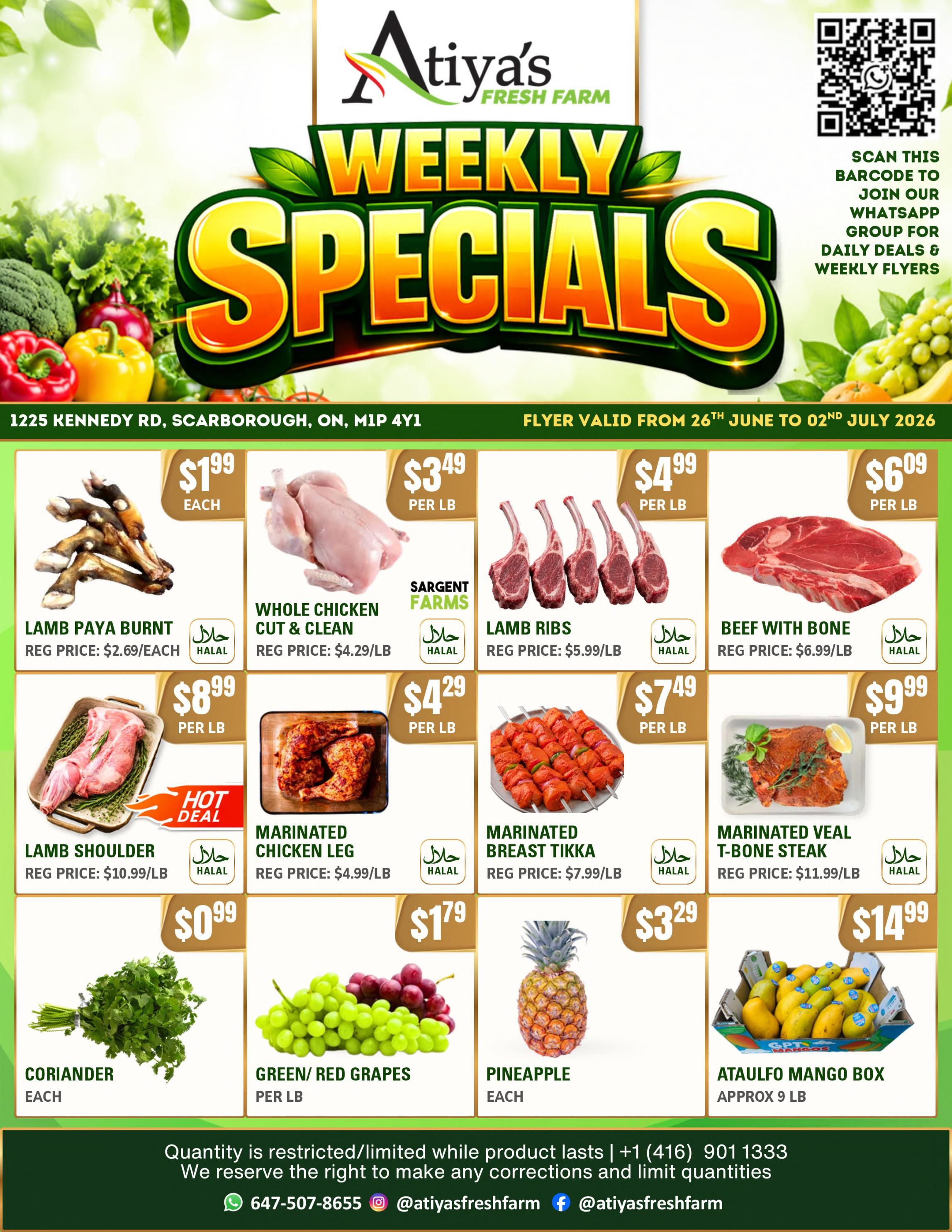 Atiya's Fresh Farm Flyer June 26 to July 2