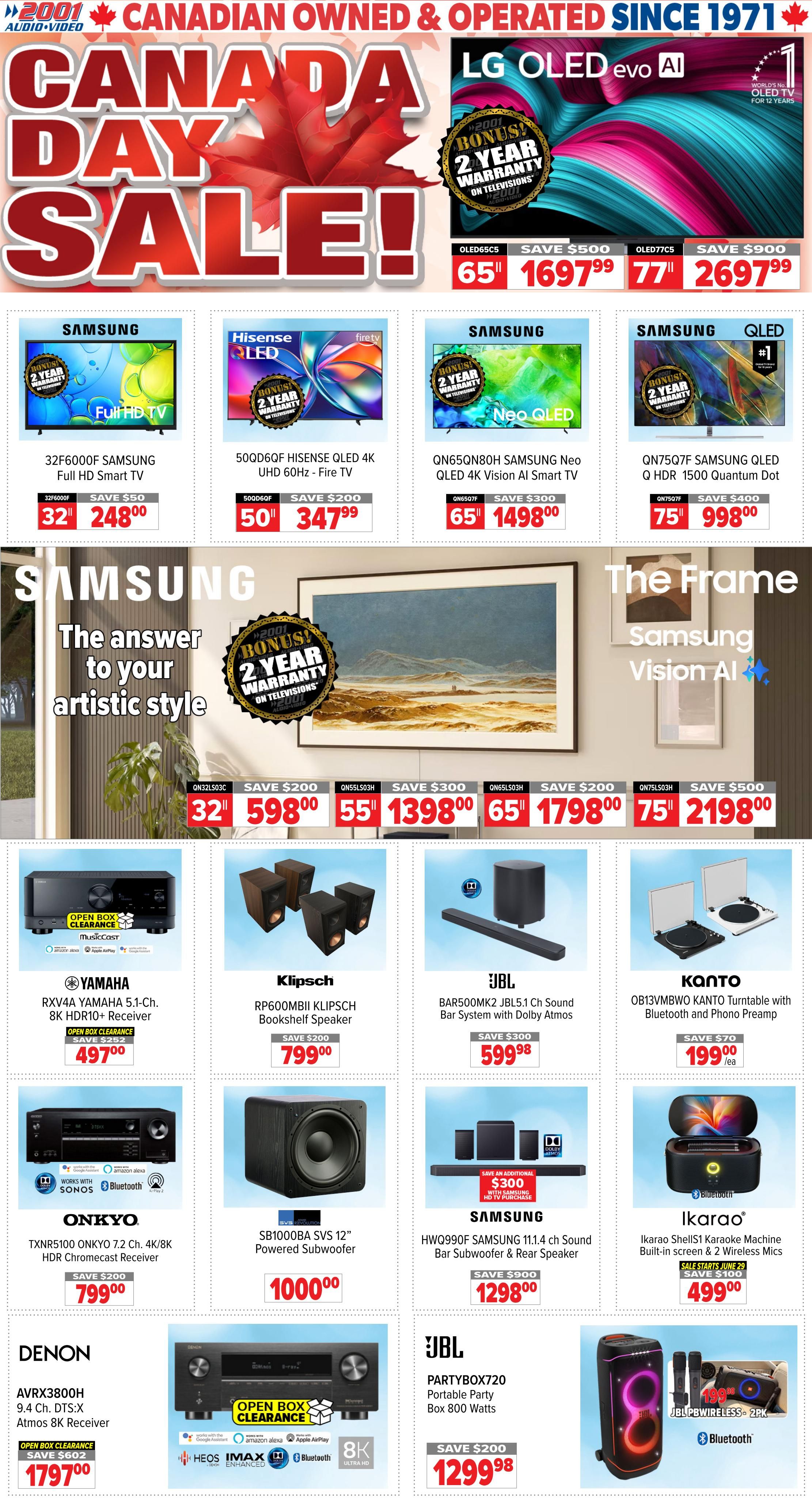 2001 Audio Video Flyer June 26 to July 2