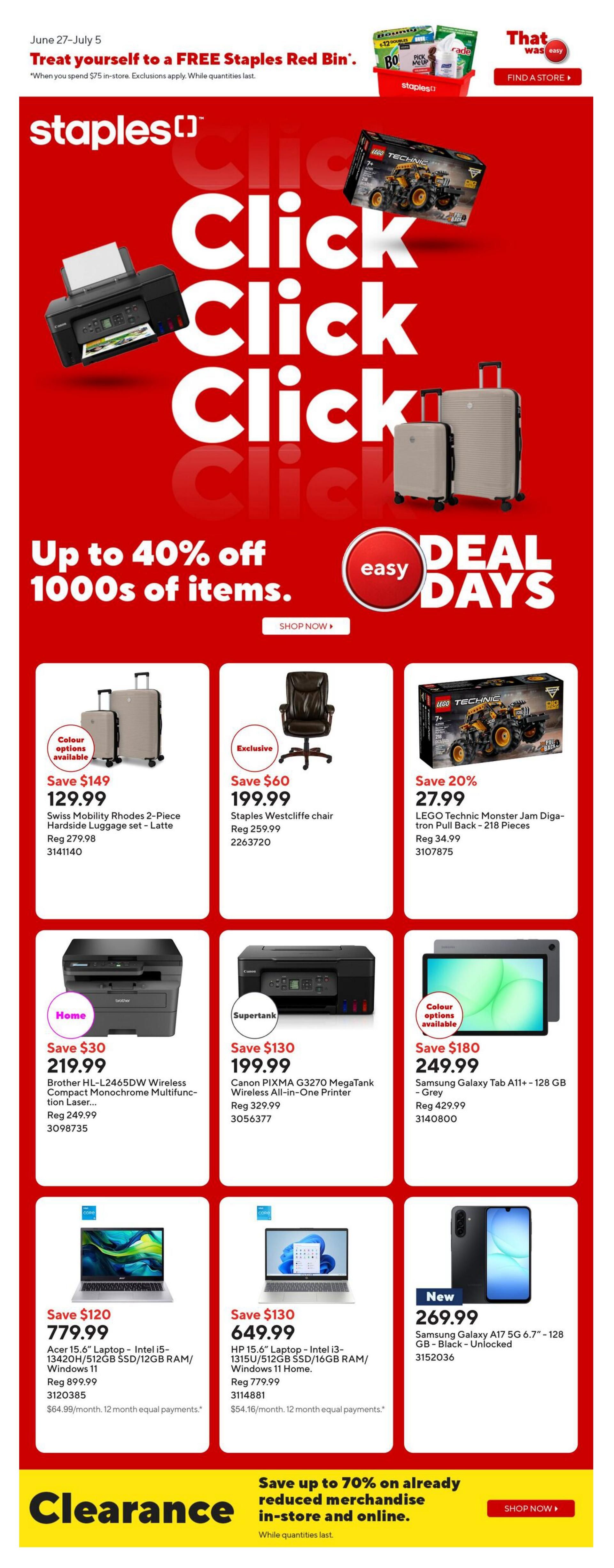 Staples Flyer June 26 to July 2