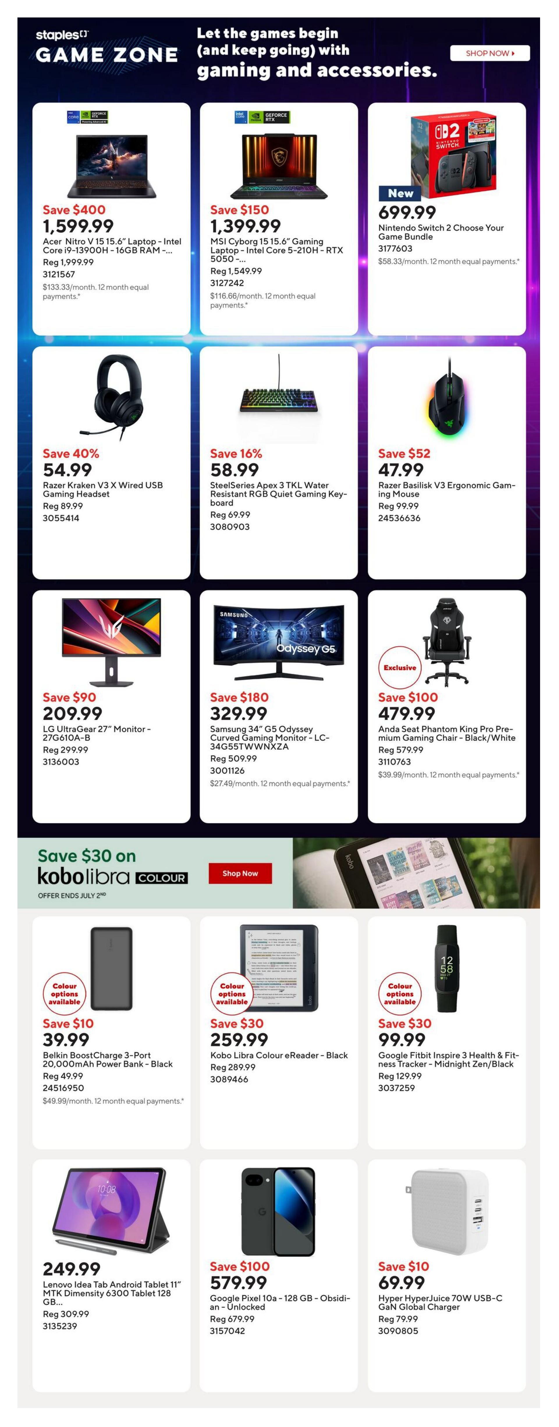 Staples Flyer June 26 to July 2