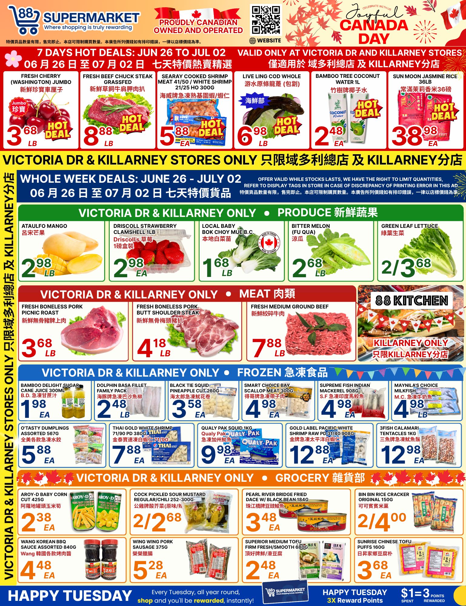 88 Supermarket Flyer June 26 to July 2