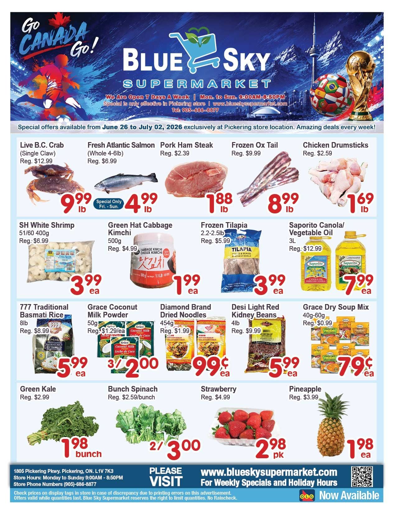 Blue Sky Supermarket (Pickering) Flyer June 26 to July 2