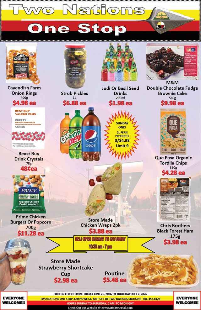 Two Nations One Stop Flyer June 26 to July 2