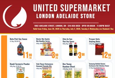 United Supermarket (London) Flyer June 26 to July 2