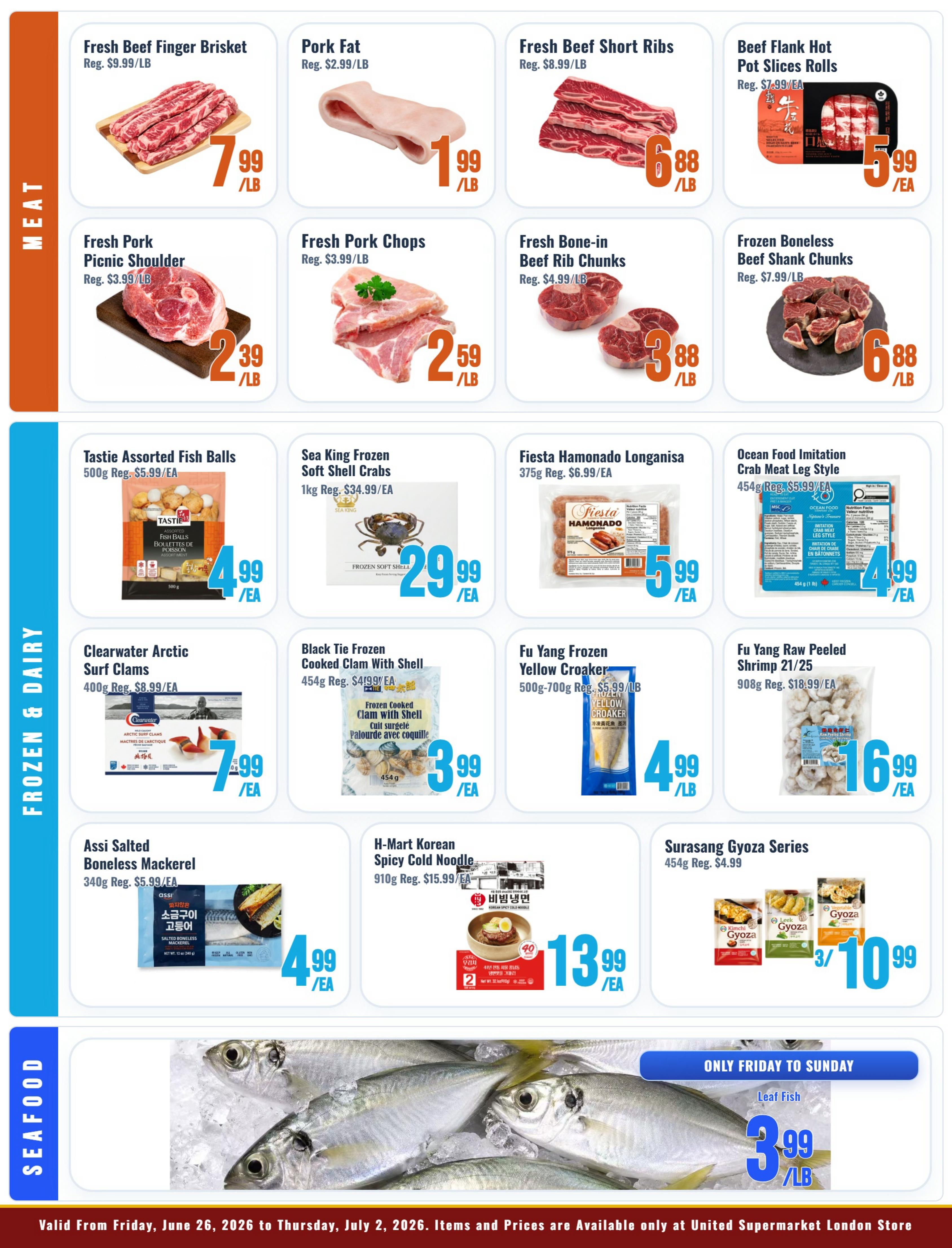 United Supermarket (London) Flyer June 26 to July 2