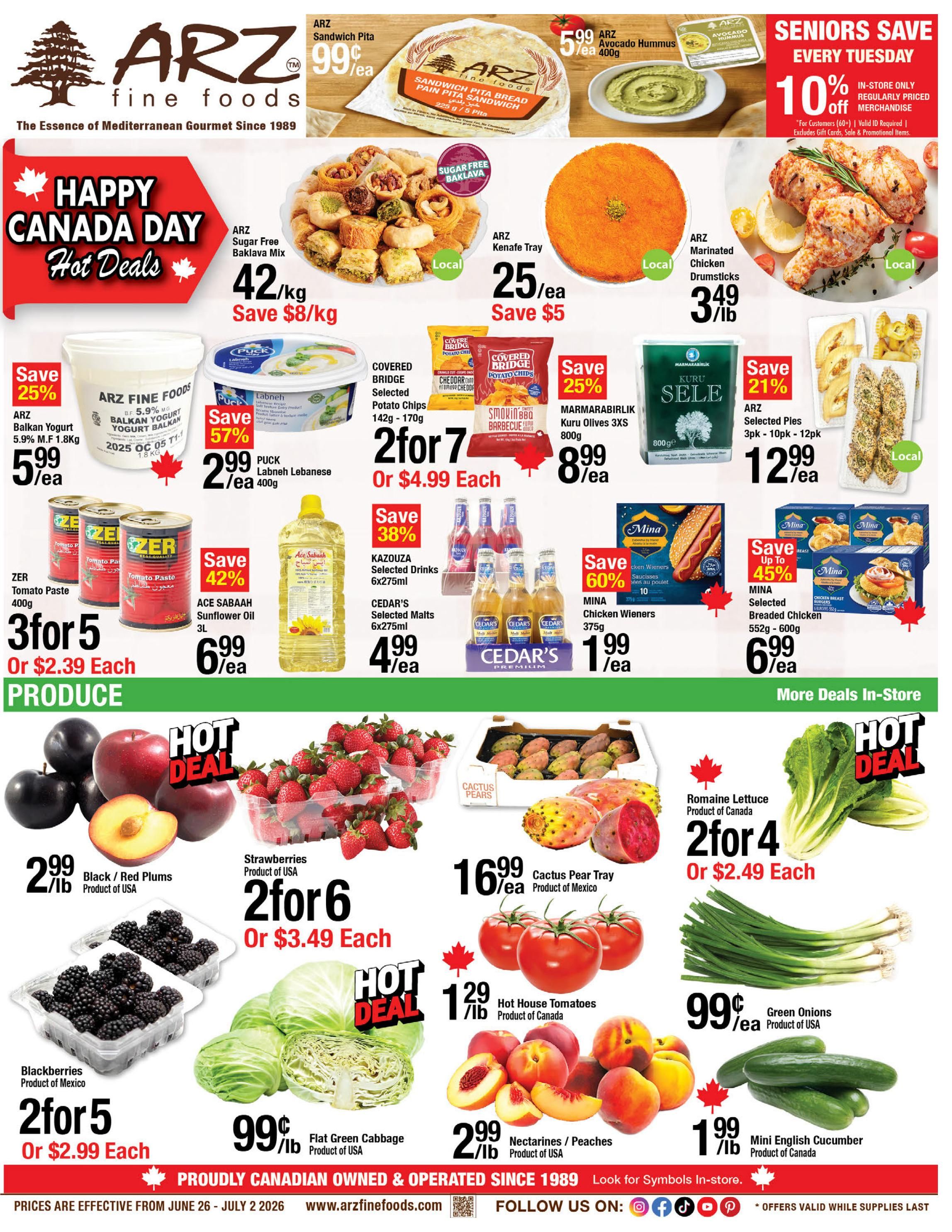 Arz Fine Foods Flyer June 26 to July 2