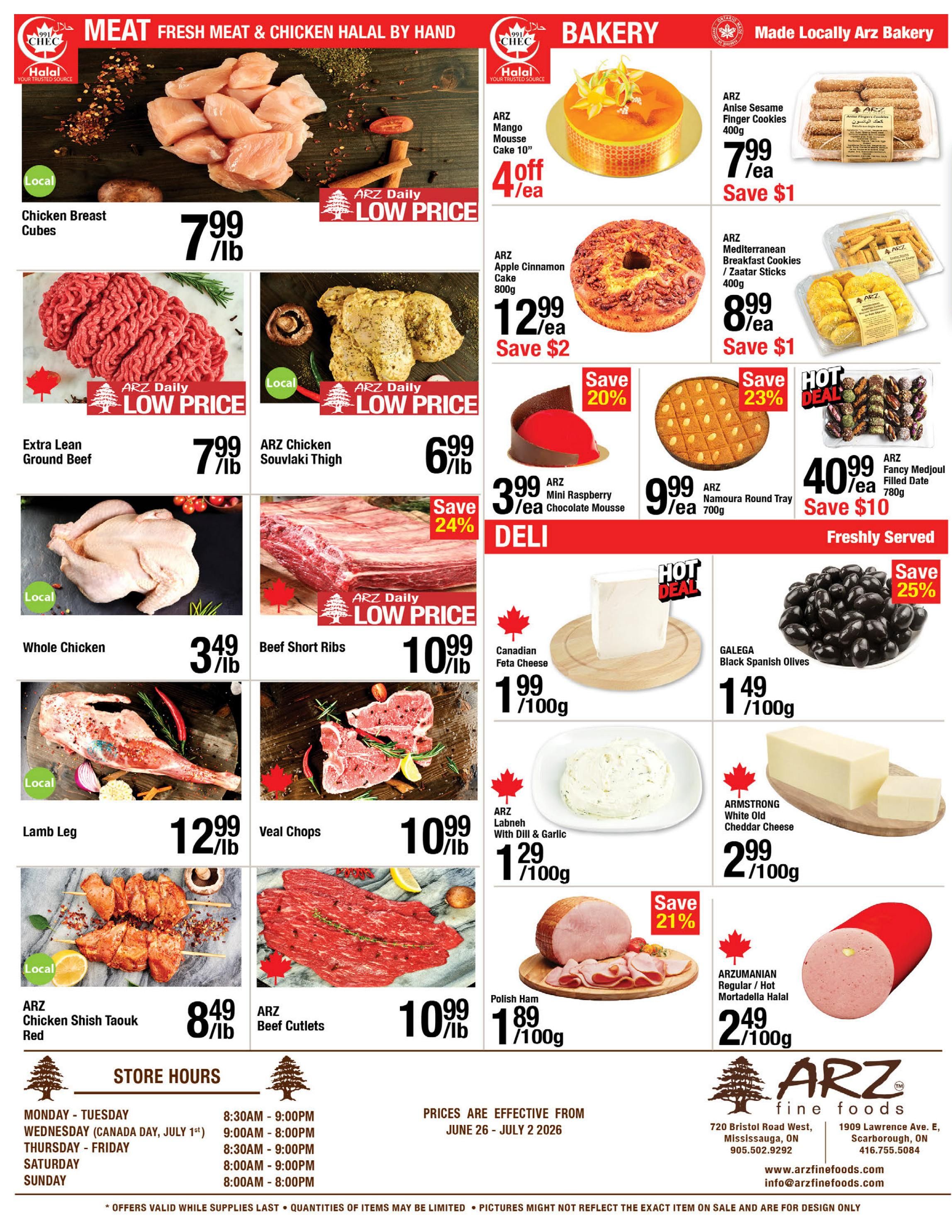 Arz Fine Foods Flyer June 26 to July 2