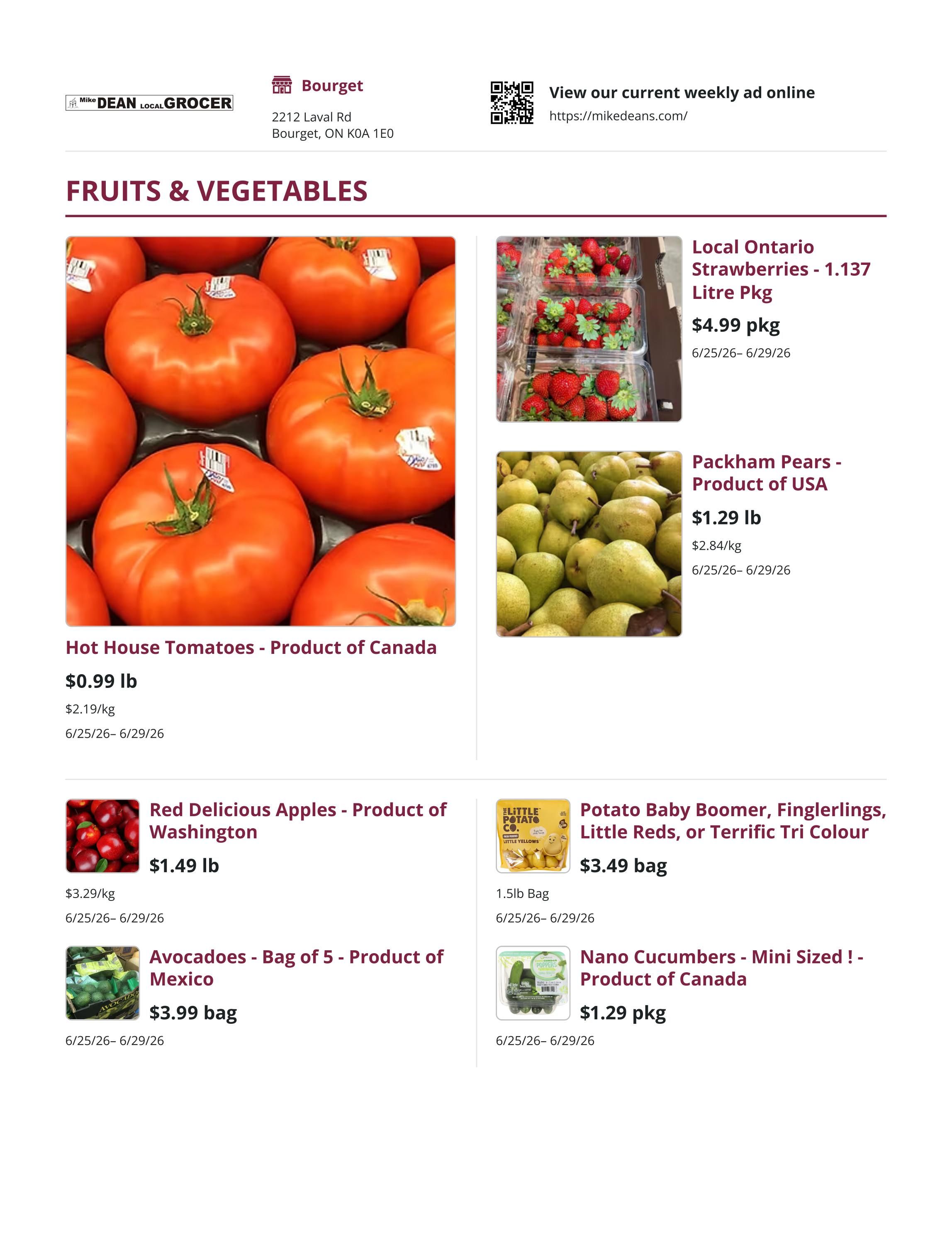 Mike Dean Local Grocer Flyer June 25 to July 2