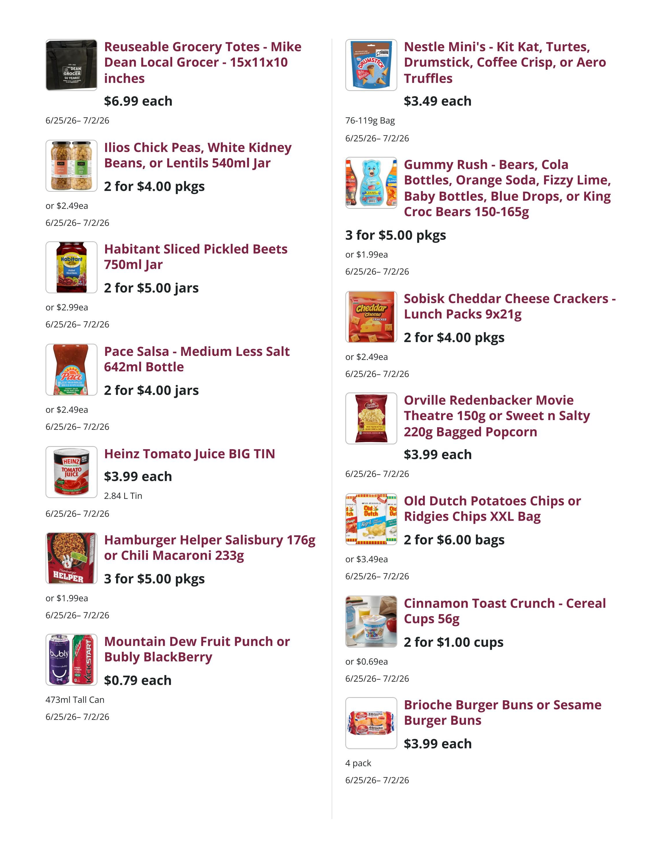 Mike Dean Local Grocer Flyer June 25 to July 2