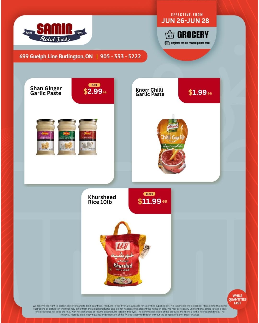 Samir Supermarket (Burlington) Flyer June 26 to 28