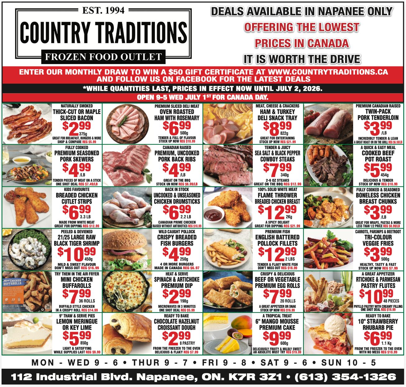 Country Traditions Flyer June 25 to July 2