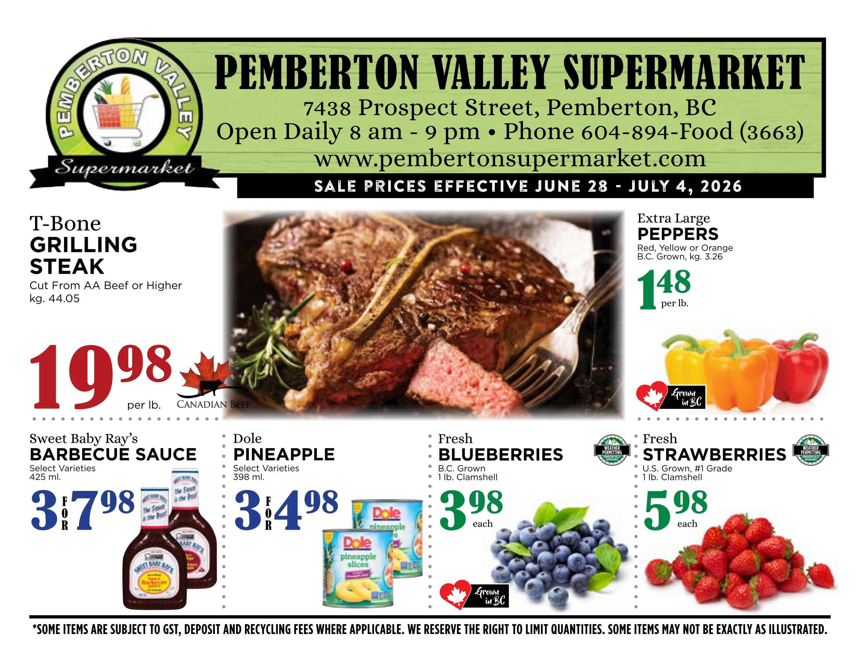 Pemberton Valley Supermarket Flyer June 28 to July 4
