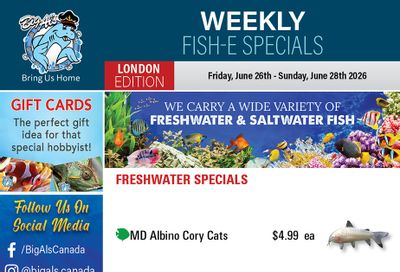 Big Al's (London) Weekend Specials June 26 to 28