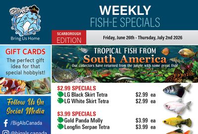 Big Al's (Scarborough) Weekly Specials June 26 to July 2