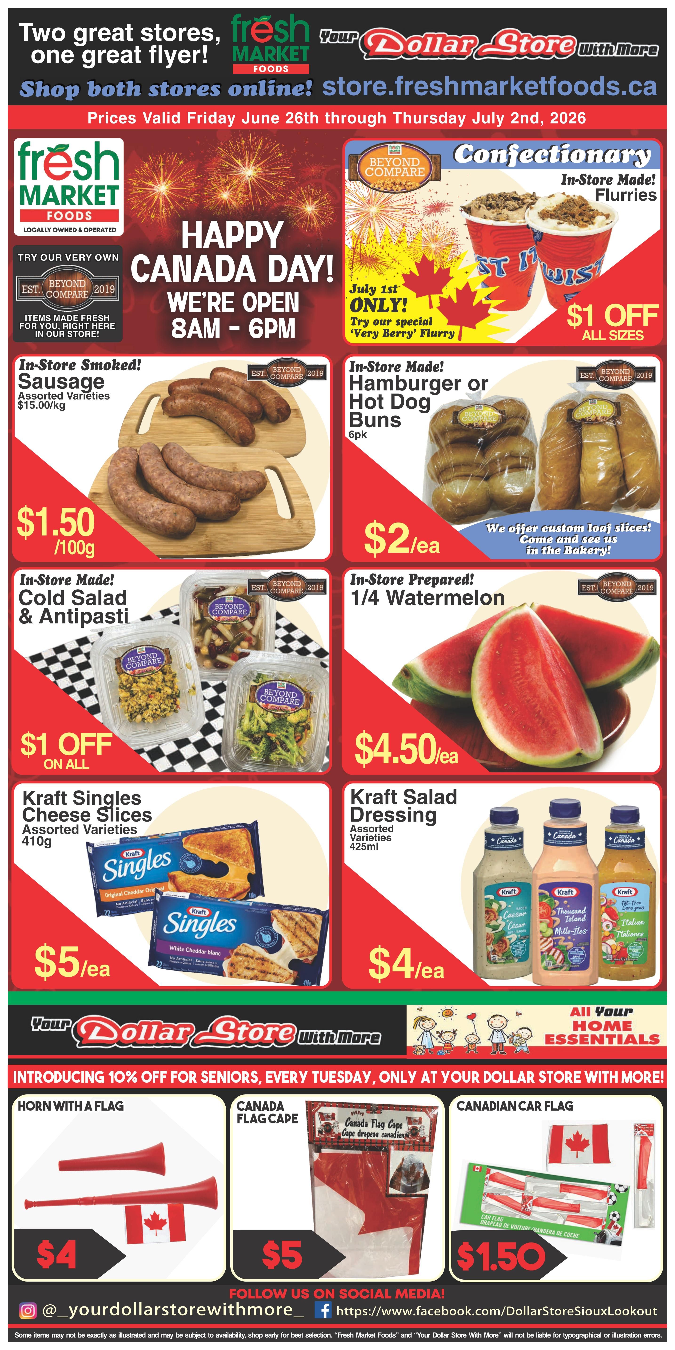 Fresh Market Foods Flyer June 26 to July 2