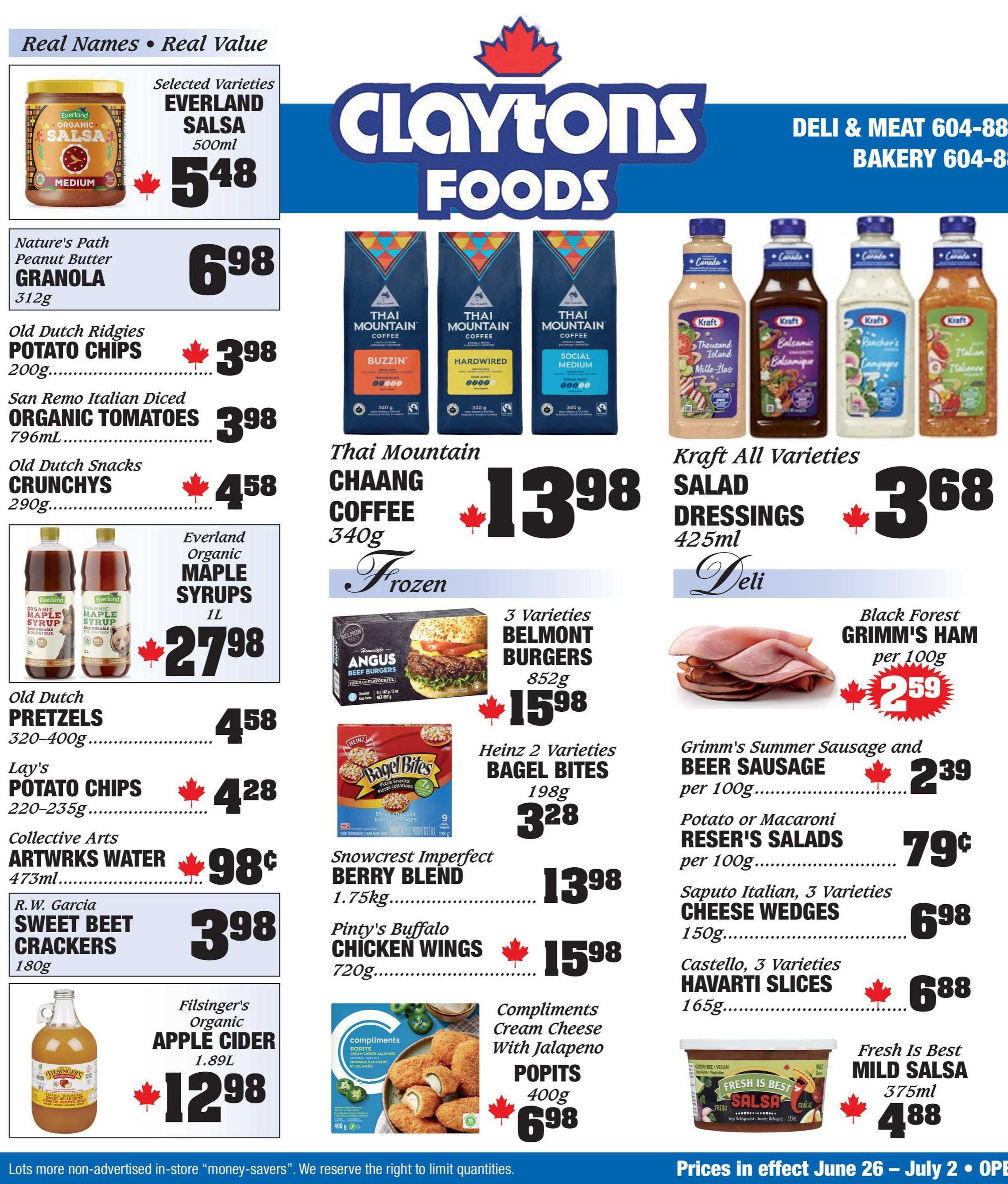Claytons Heritage Market Flyer June 26 to July 2