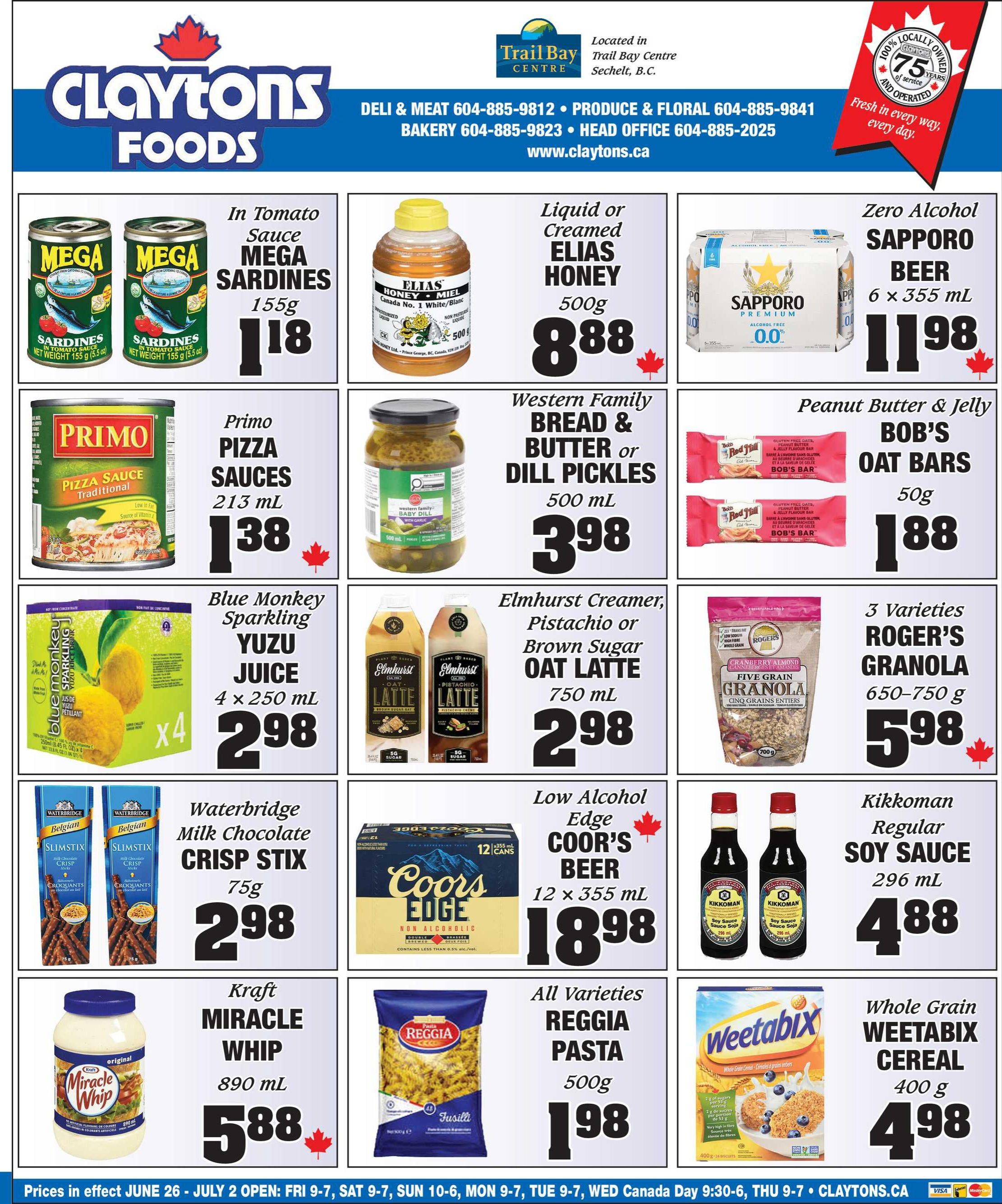 Claytons Heritage Market Flyer June 26 to July 2