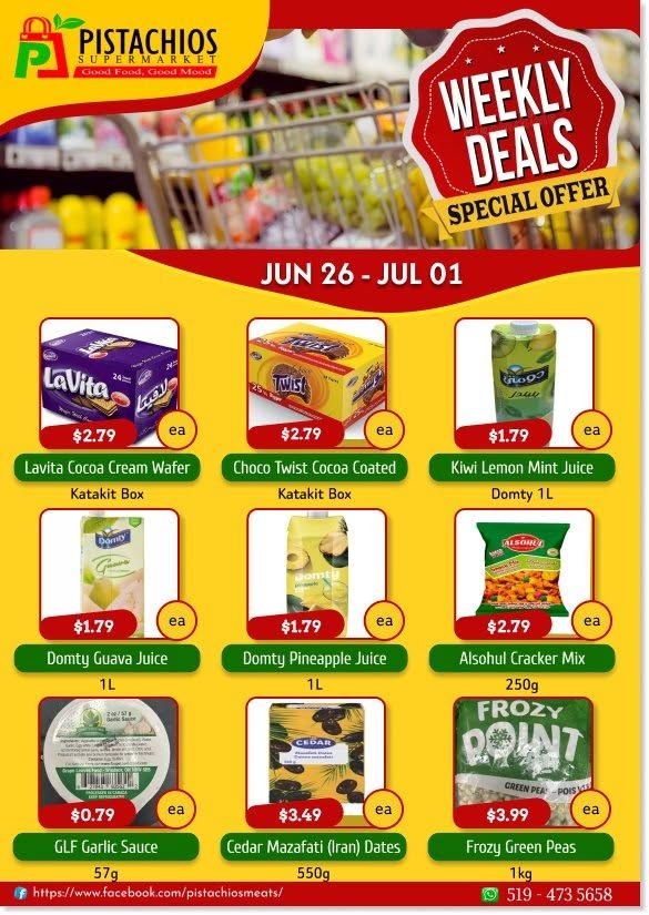Pistachios Supermarket Flyer June 26 to July 1