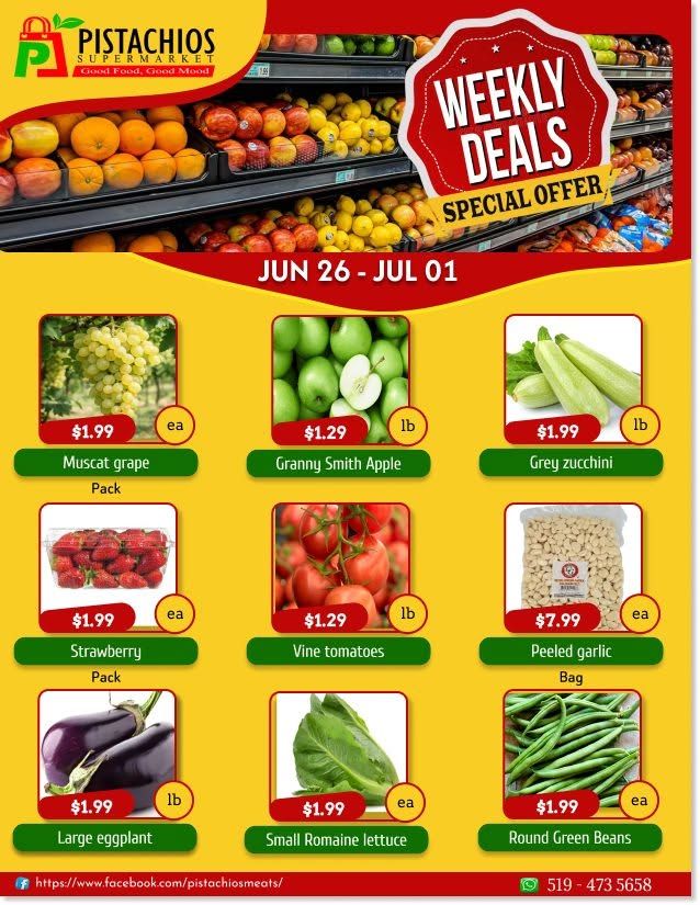 Pistachios Supermarket Flyer June 26 to July 1